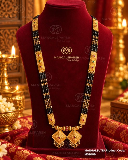 Gold patti kite vati mangalsutra - Mangalsparsh MS1009