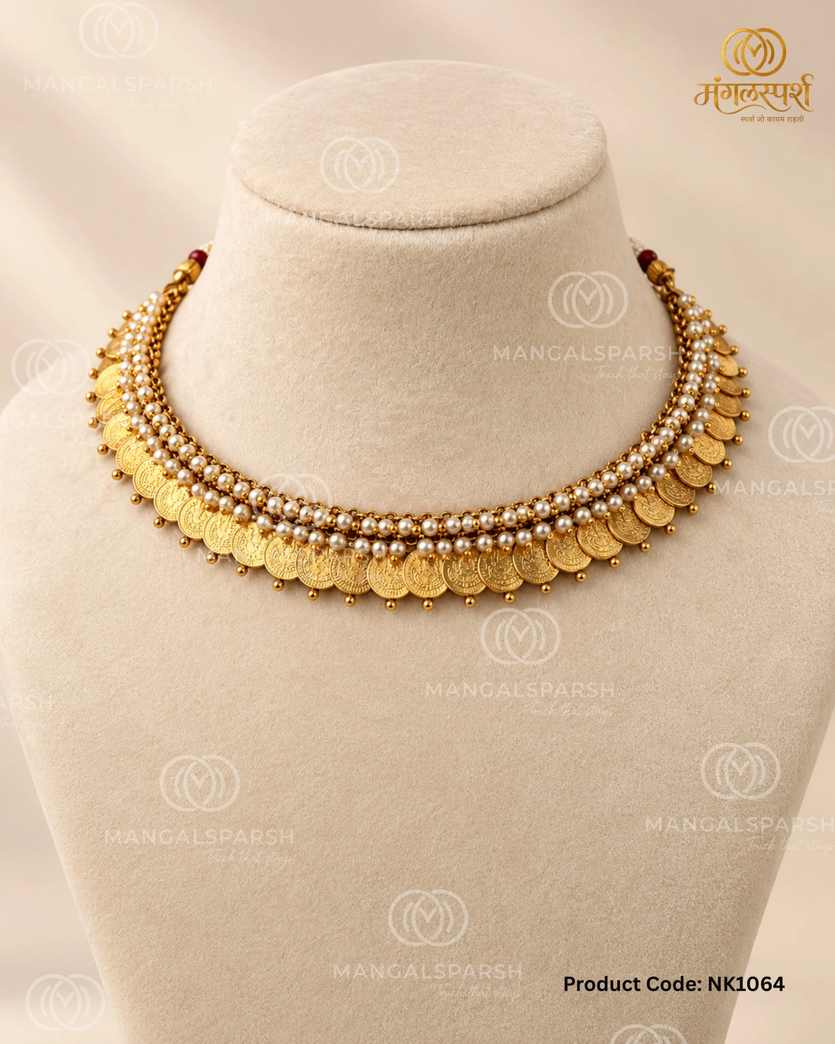Laxmi Coin Moti Choker Necklace Set