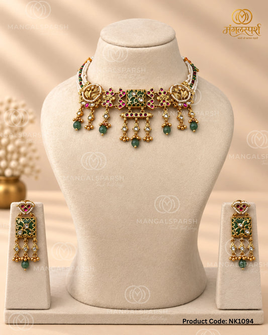 Mor Moti Choker Necklace